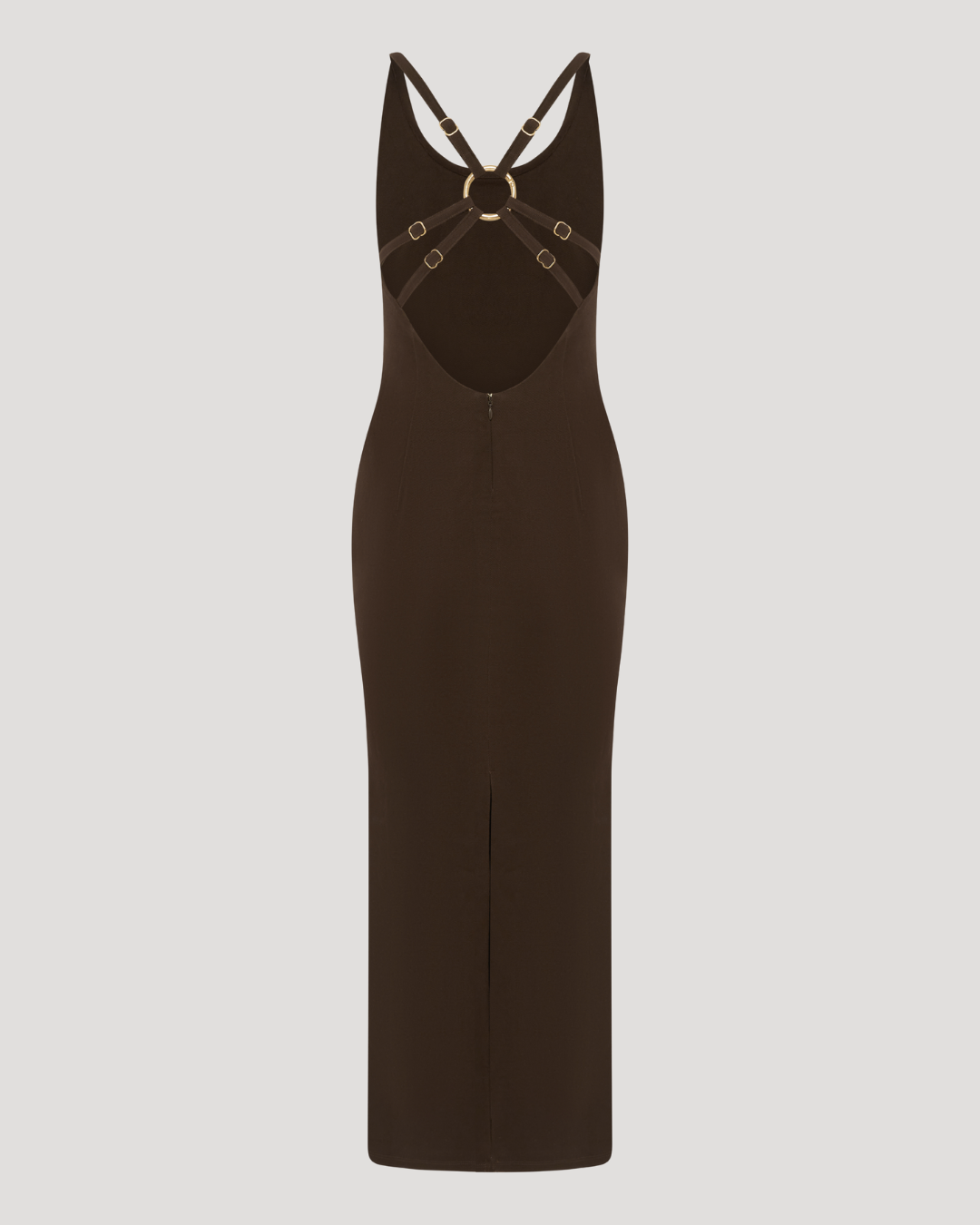 Strapped Maxi Dress Chocolate