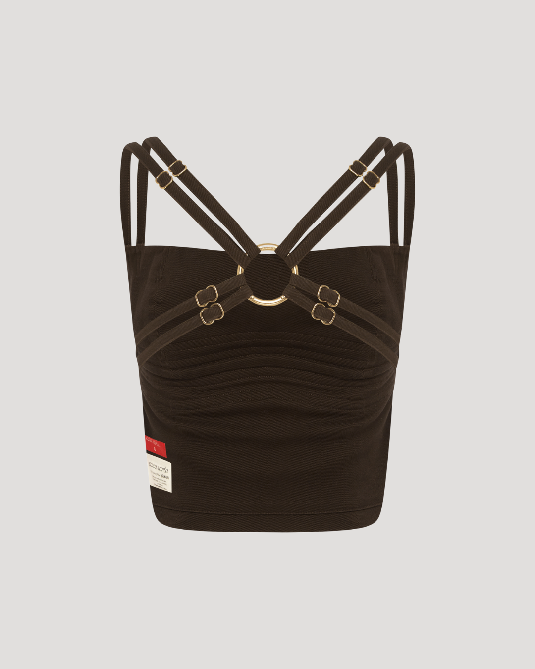 Strapped Bodice Top Chocolate