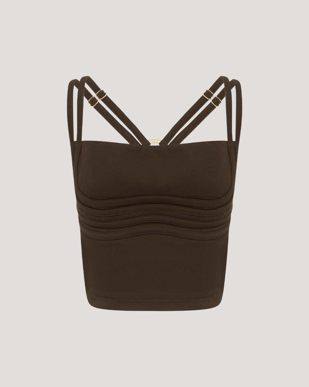 Strapped Bodice Top Chocolate