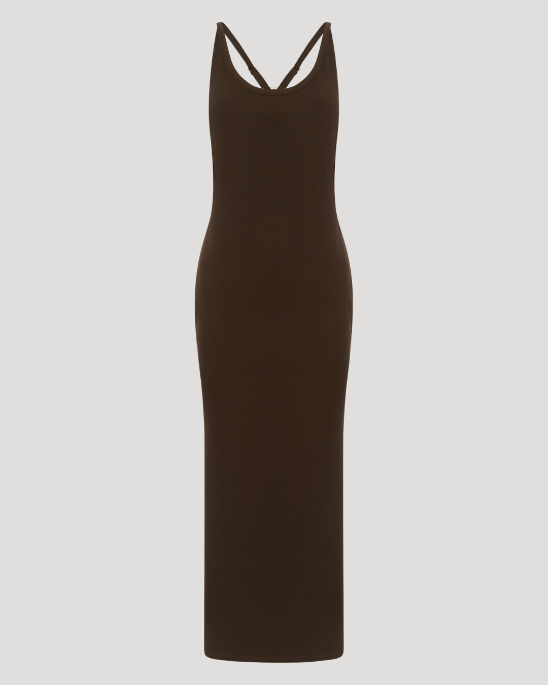 Strapped Maxi Dress Chocolate