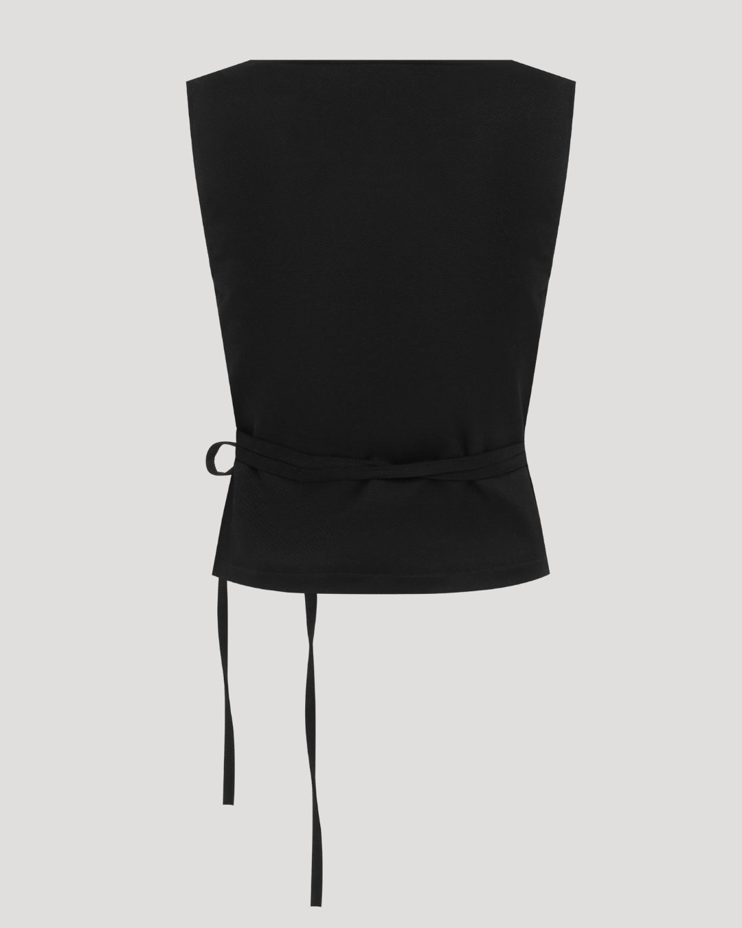 Waist Tie Top Black