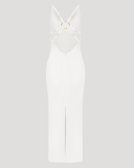 Strapped Maxi Dress White